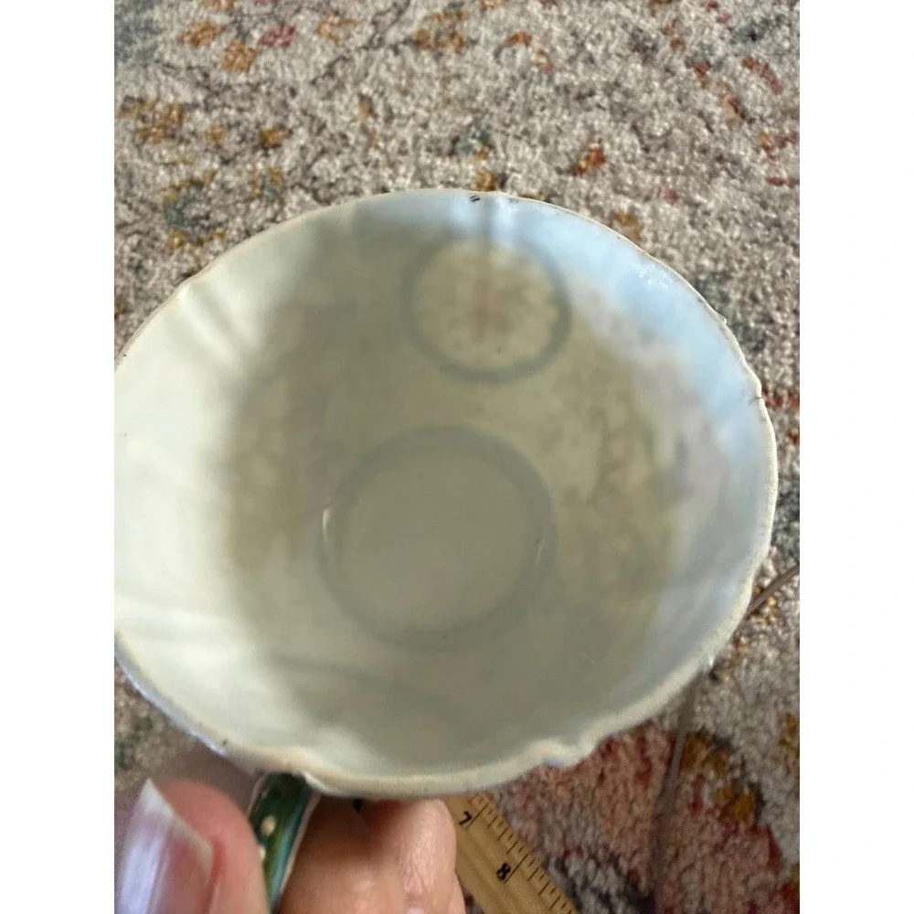 Vtg Japanese Satsuma Moriage Eggshell Porcelain Teacup Hand Painted Gold‎ 3.75